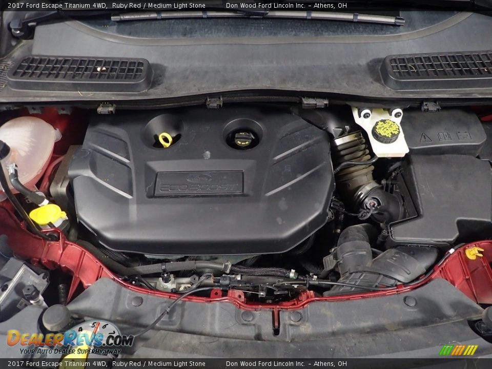 2017 Ford Escape Titanium 4WD Ruby Red / Medium Light Stone Photo #8
