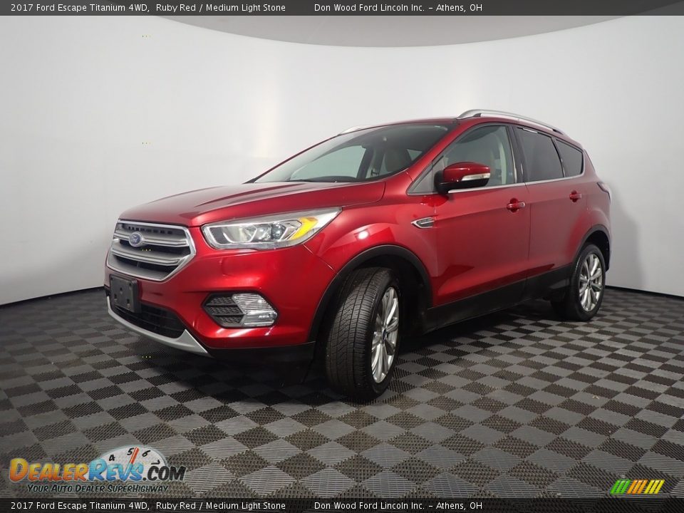 2017 Ford Escape Titanium 4WD Ruby Red / Medium Light Stone Photo #9
