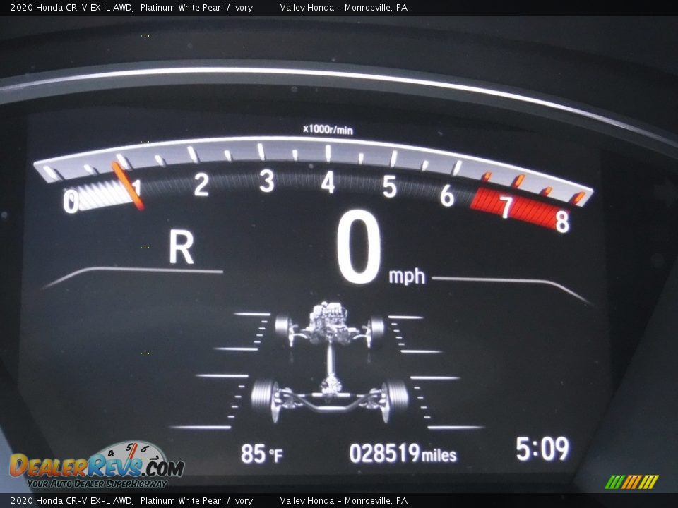 2020 Honda CR-V EX-L AWD Platinum White Pearl / Ivory Photo #35