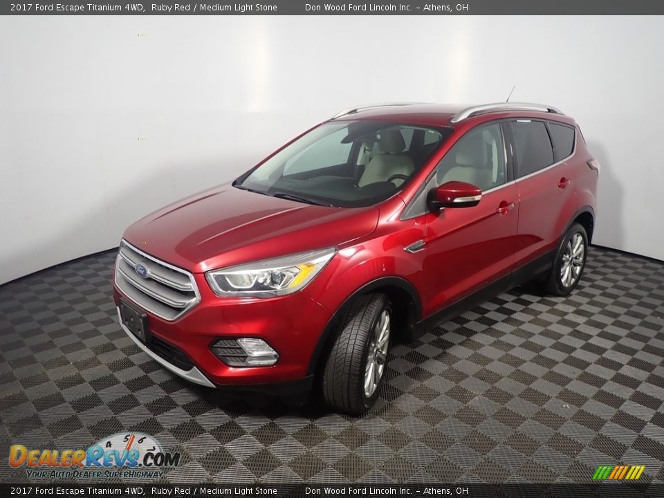2017 Ford Escape Titanium 4WD Ruby Red / Medium Light Stone Photo #10