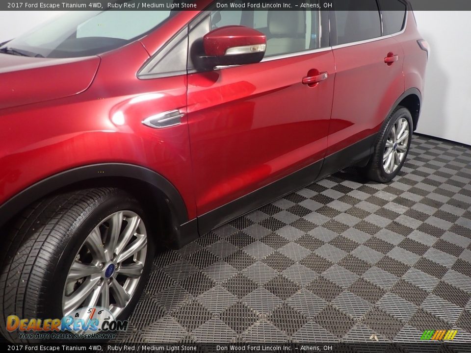 2017 Ford Escape Titanium 4WD Ruby Red / Medium Light Stone Photo #11
