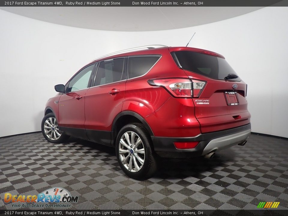 2017 Ford Escape Titanium 4WD Ruby Red / Medium Light Stone Photo #12