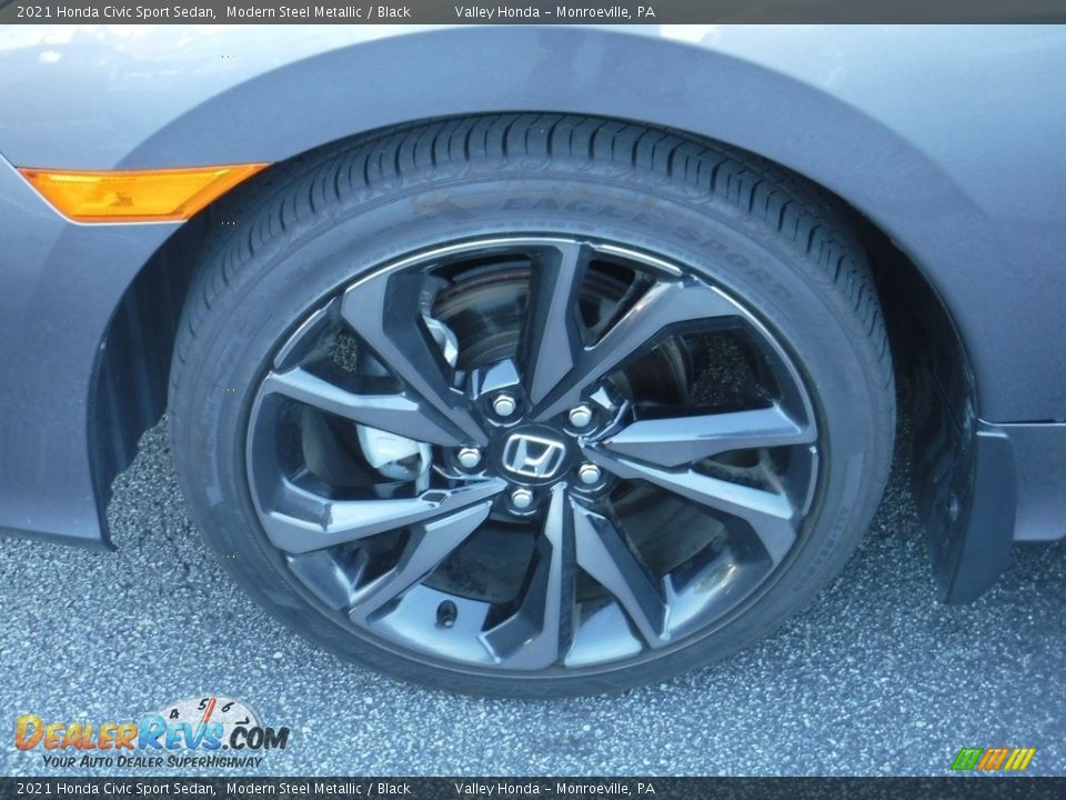 2021 Honda Civic Sport Sedan Modern Steel Metallic / Black Photo #3