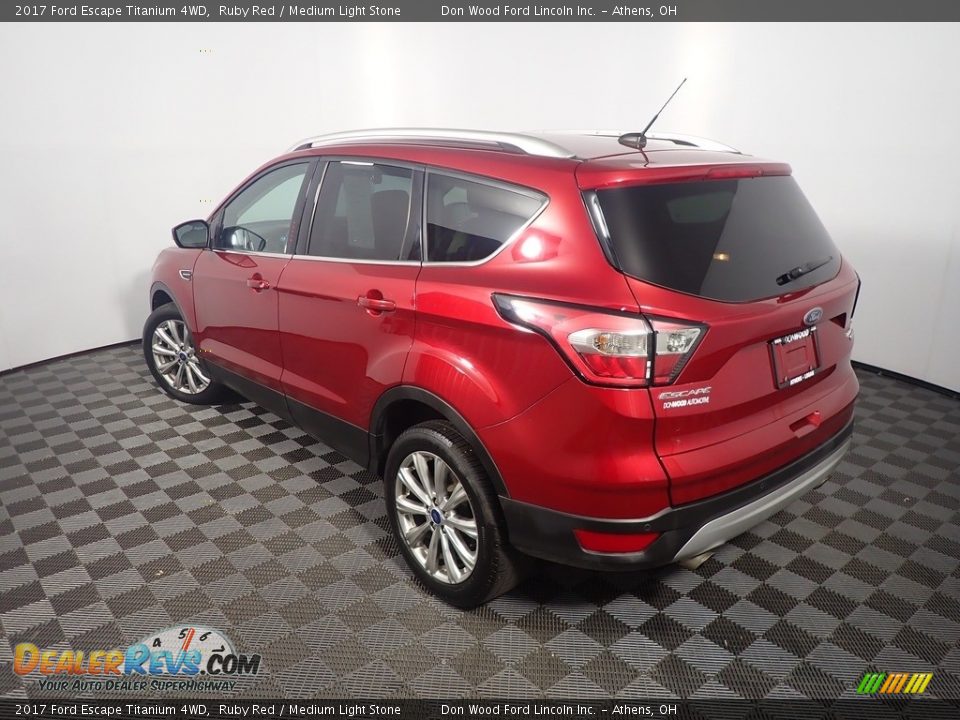 2017 Ford Escape Titanium 4WD Ruby Red / Medium Light Stone Photo #13