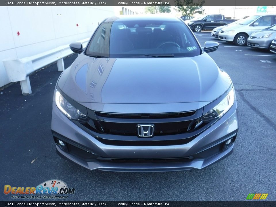 2021 Honda Civic Sport Sedan Modern Steel Metallic / Black Photo #4