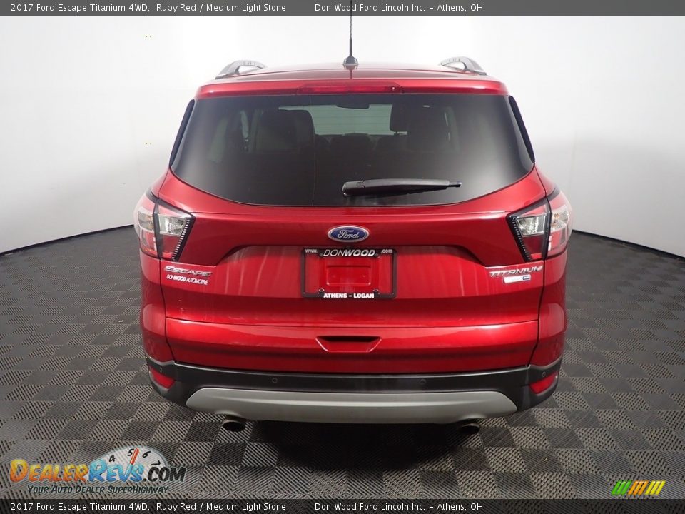2017 Ford Escape Titanium 4WD Ruby Red / Medium Light Stone Photo #14