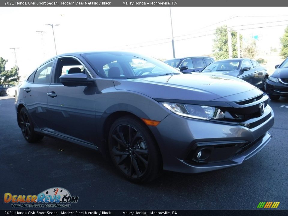 2021 Honda Civic Sport Sedan Modern Steel Metallic / Black Photo #5