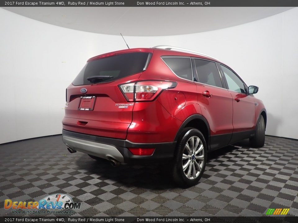 2017 Ford Escape Titanium 4WD Ruby Red / Medium Light Stone Photo #18