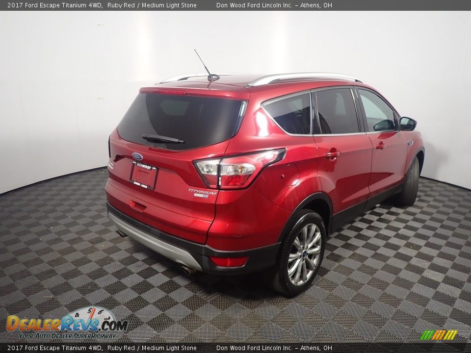 2017 Ford Escape Titanium 4WD Ruby Red / Medium Light Stone Photo #19