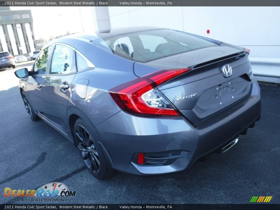 2021 Honda Civic Sport Sedan Modern Steel Metallic / Black Photo #10