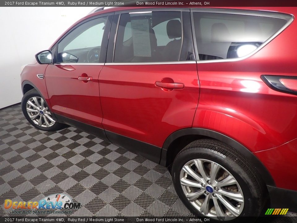 2017 Ford Escape Titanium 4WD Ruby Red / Medium Light Stone Photo #20
