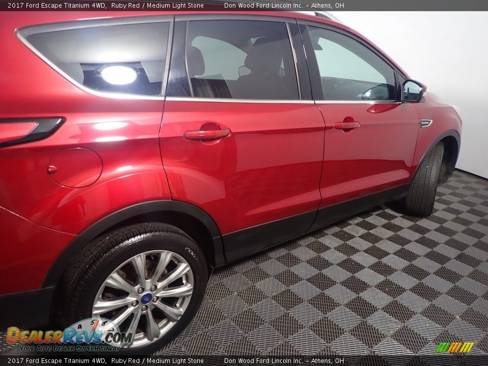 2017 Ford Escape Titanium 4WD Ruby Red / Medium Light Stone Photo #21