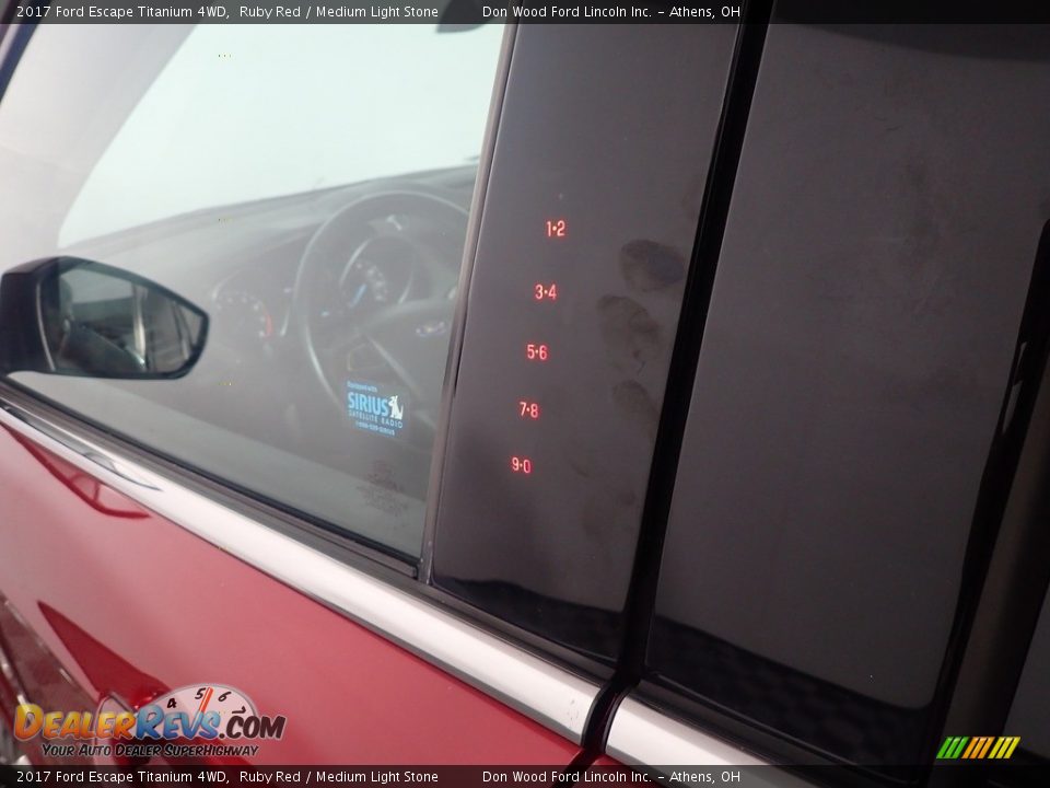 2017 Ford Escape Titanium 4WD Ruby Red / Medium Light Stone Photo #22