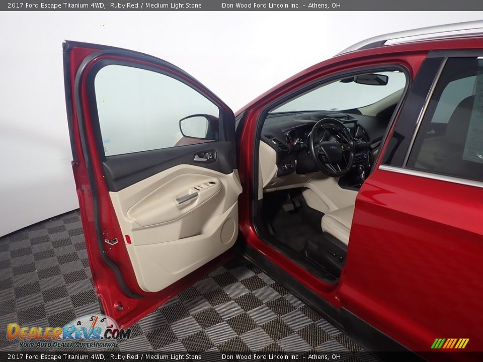 2017 Ford Escape Titanium 4WD Ruby Red / Medium Light Stone Photo #23