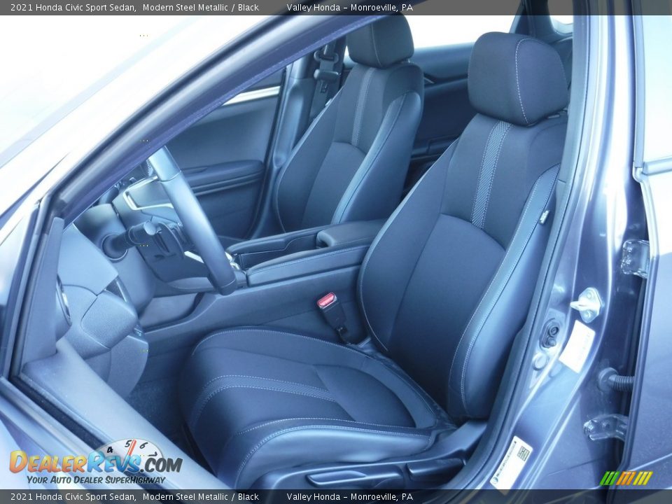 2021 Honda Civic Sport Sedan Modern Steel Metallic / Black Photo #14