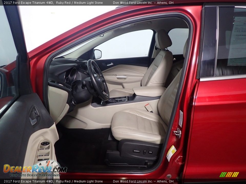 2017 Ford Escape Titanium 4WD Ruby Red / Medium Light Stone Photo #25
