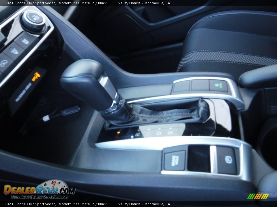 2021 Honda Civic Sport Sedan Modern Steel Metallic / Black Photo #16