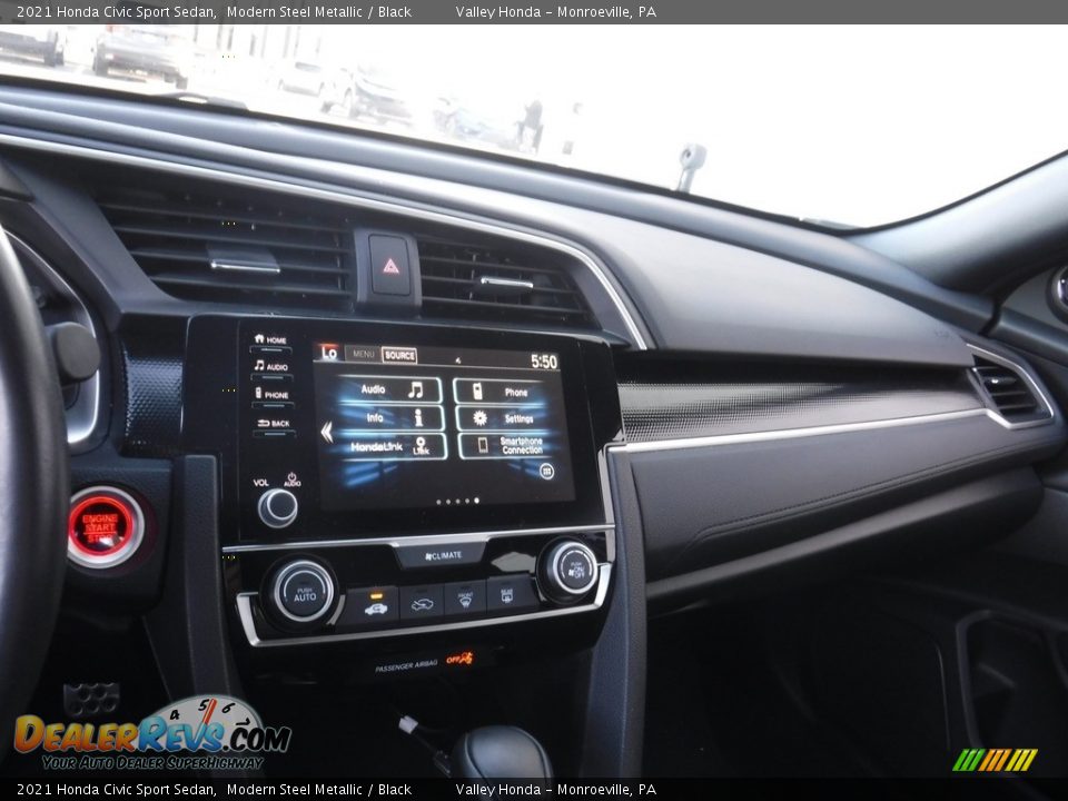 2021 Honda Civic Sport Sedan Modern Steel Metallic / Black Photo #17
