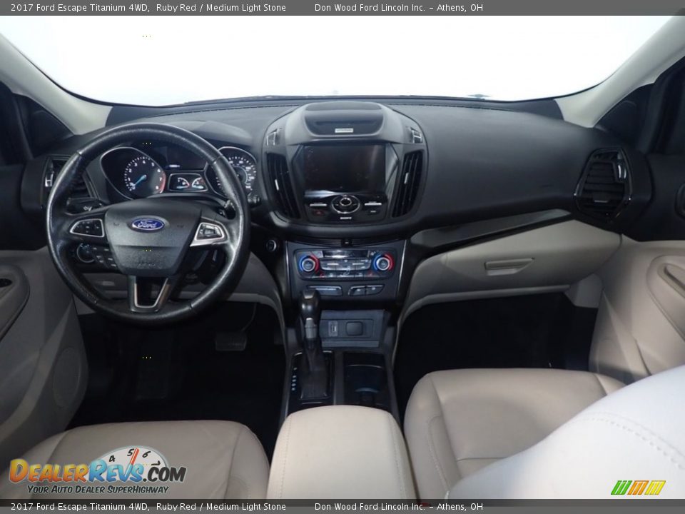 2017 Ford Escape Titanium 4WD Ruby Red / Medium Light Stone Photo #27