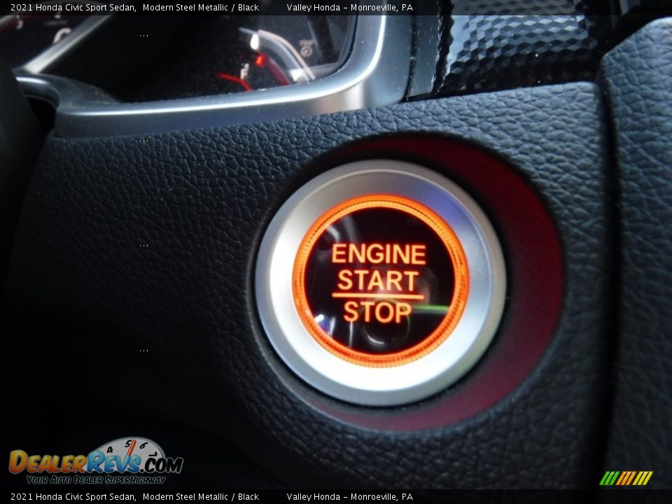 2021 Honda Civic Sport Sedan Modern Steel Metallic / Black Photo #18