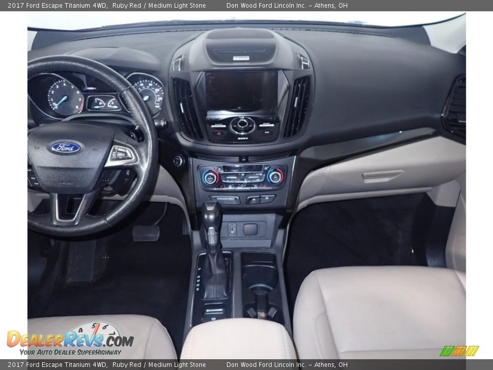 2017 Ford Escape Titanium 4WD Ruby Red / Medium Light Stone Photo #28