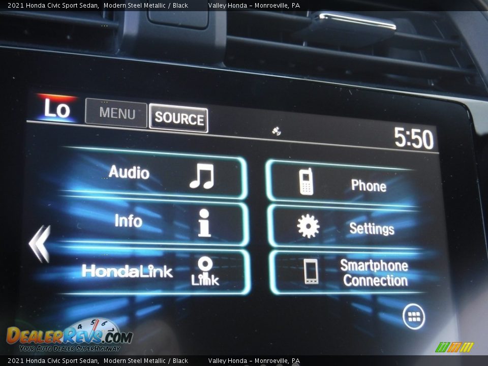 2021 Honda Civic Sport Sedan Modern Steel Metallic / Black Photo #19