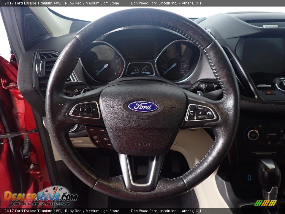 2017 Ford Escape Titanium 4WD Ruby Red / Medium Light Stone Photo #30