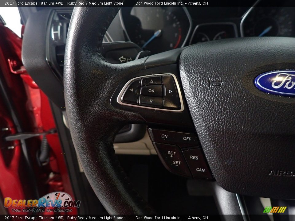 2017 Ford Escape Titanium 4WD Ruby Red / Medium Light Stone Photo #32