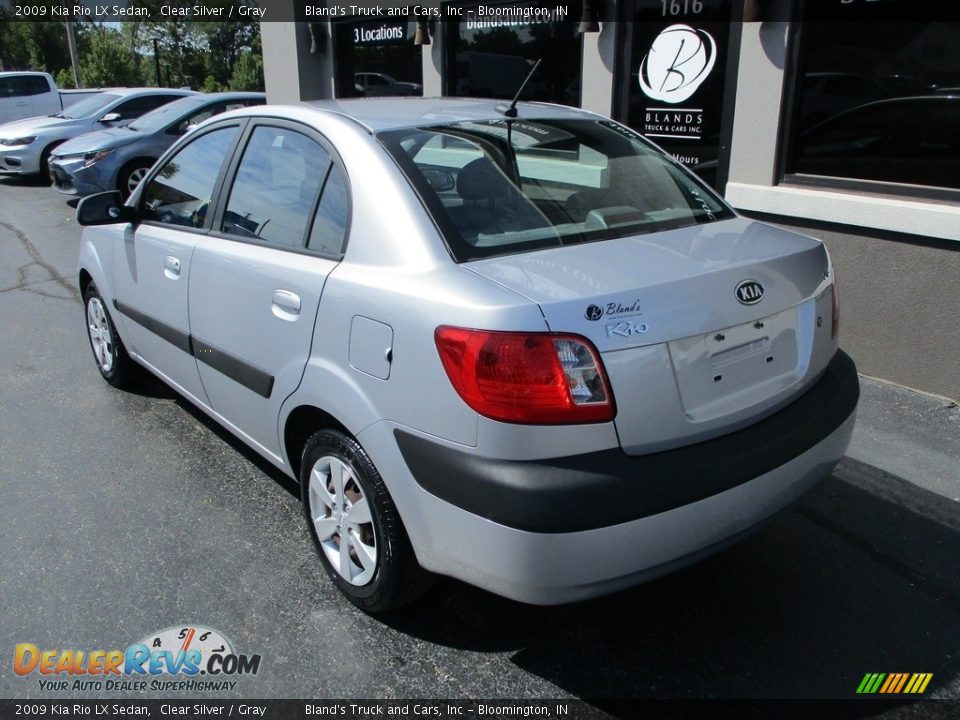 2009 Kia Rio LX Sedan Clear Silver / Gray Photo #3