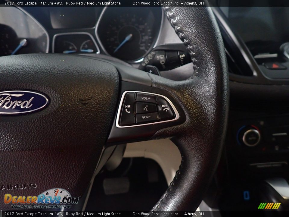 2017 Ford Escape Titanium 4WD Ruby Red / Medium Light Stone Photo #33