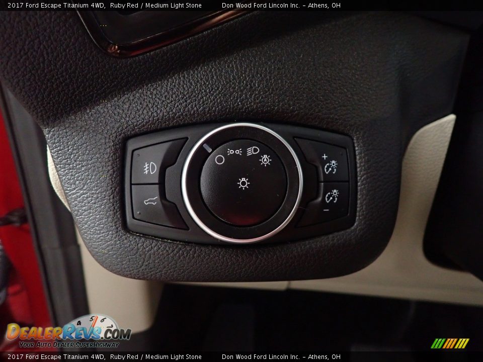 2017 Ford Escape Titanium 4WD Ruby Red / Medium Light Stone Photo #34