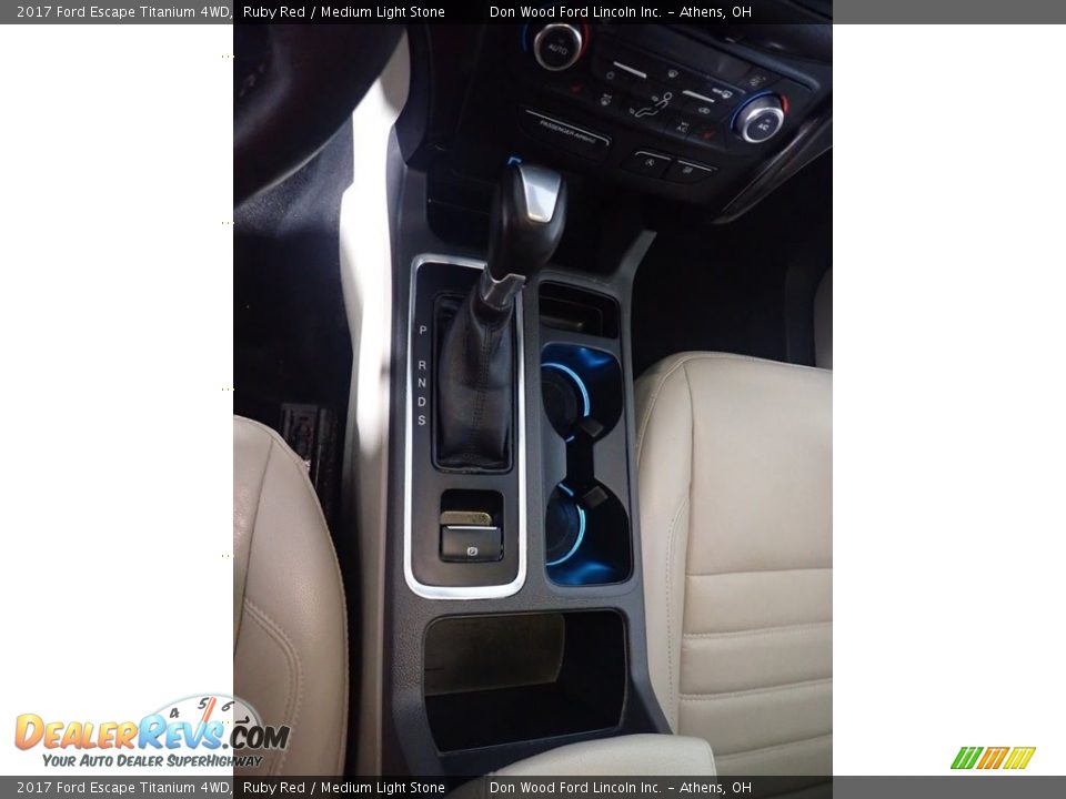 2017 Ford Escape Titanium 4WD Ruby Red / Medium Light Stone Photo #35