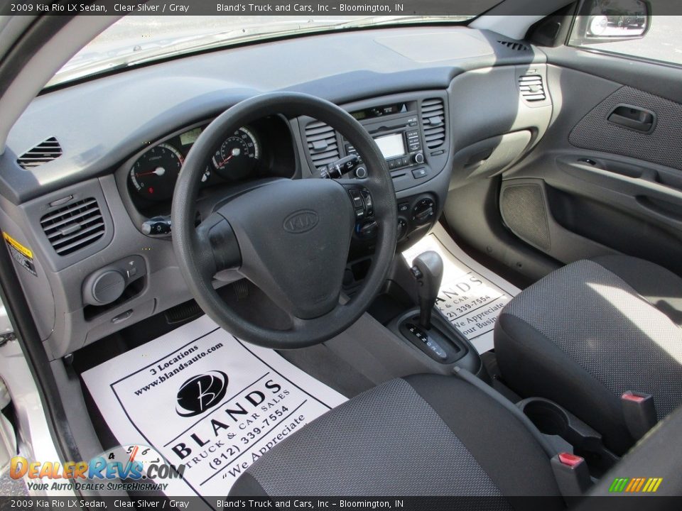 2009 Kia Rio LX Sedan Clear Silver / Gray Photo #6