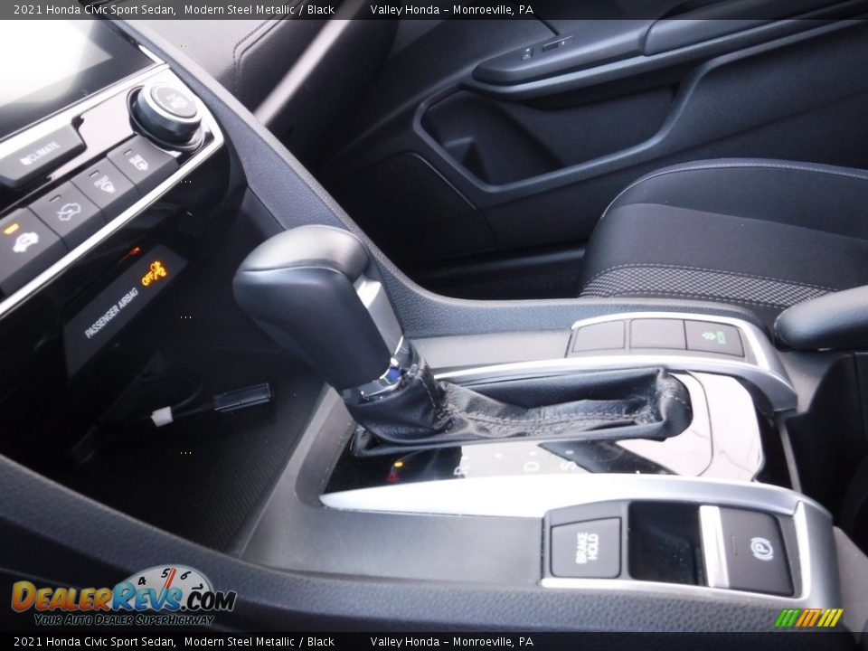 2021 Honda Civic Sport Sedan Modern Steel Metallic / Black Photo #26