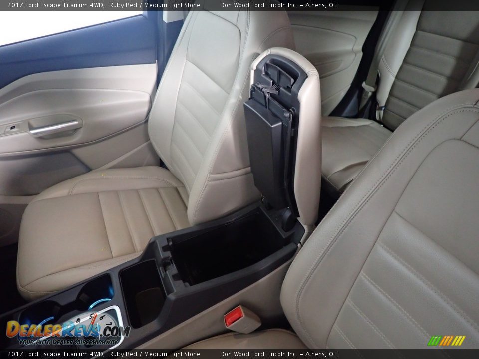 2017 Ford Escape Titanium 4WD Ruby Red / Medium Light Stone Photo #36