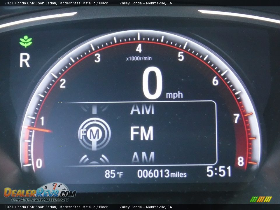 2021 Honda Civic Sport Sedan Modern Steel Metallic / Black Photo #33