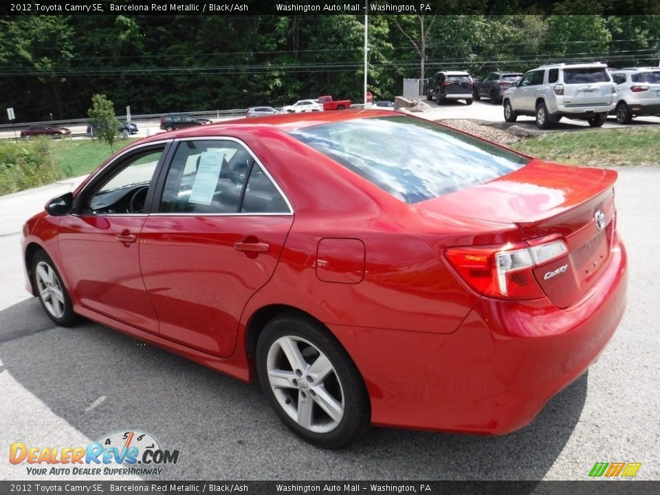 2012 Toyota Camry SE Barcelona Red Metallic / Black/Ash Photo #12