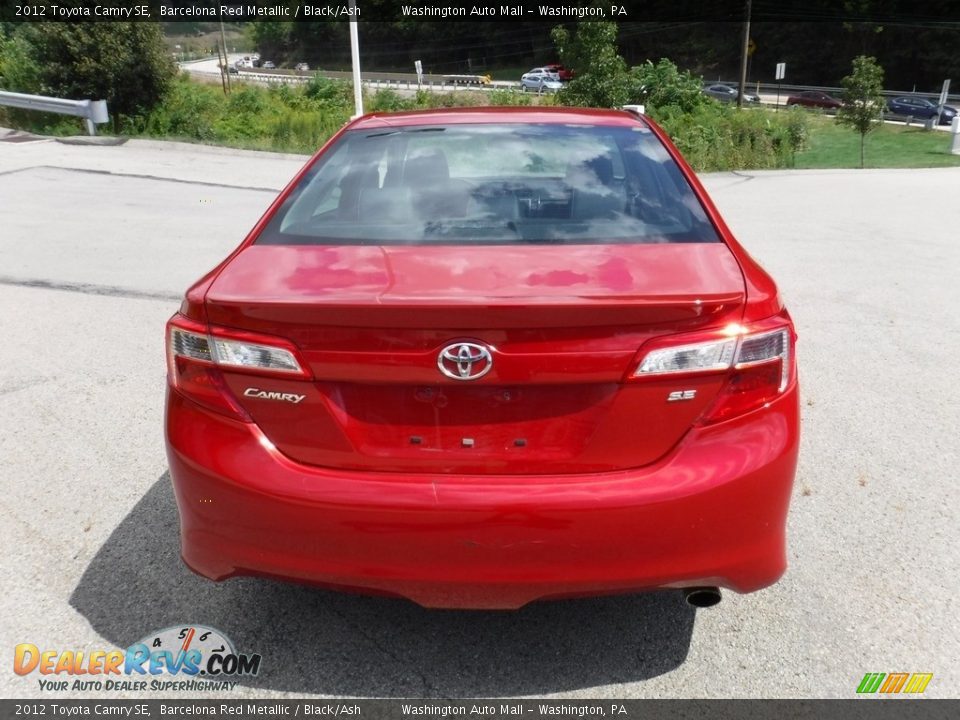 2012 Toyota Camry SE Barcelona Red Metallic / Black/Ash Photo #13