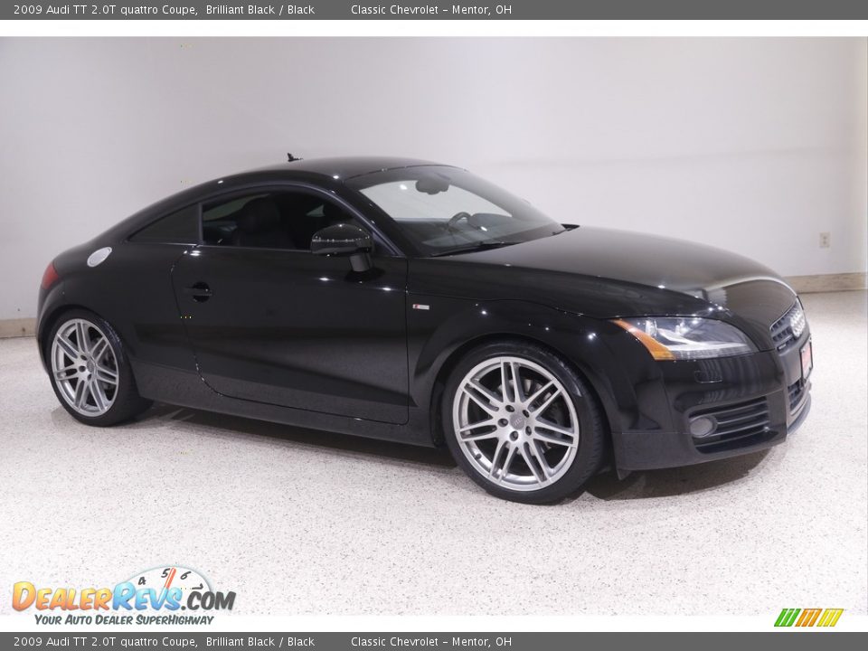 2009 Audi TT 2.0T quattro Coupe Brilliant Black / Black Photo #1