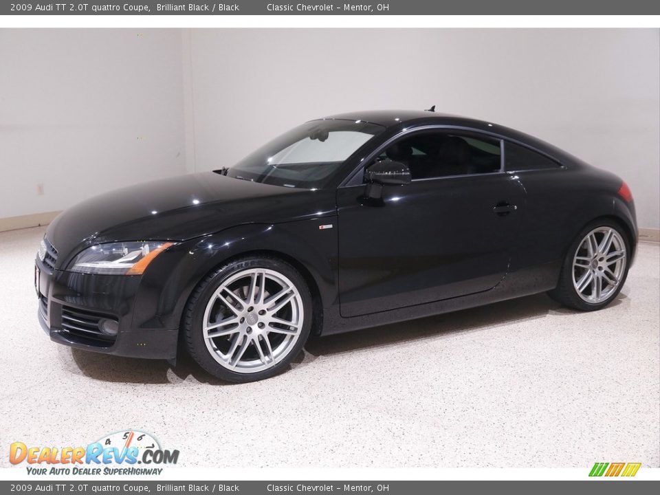 2009 Audi TT 2.0T quattro Coupe Brilliant Black / Black Photo #3