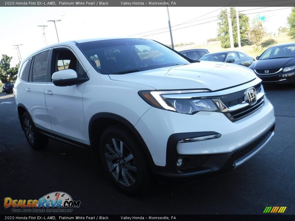 2020 Honda Pilot EX-L AWD Platinum White Pearl / Black Photo #6