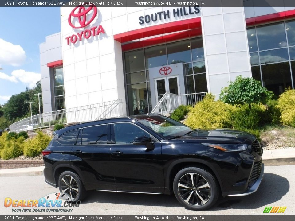 2021 Toyota Highlander XSE AWD Midnight Black Metallic / Black Photo #2