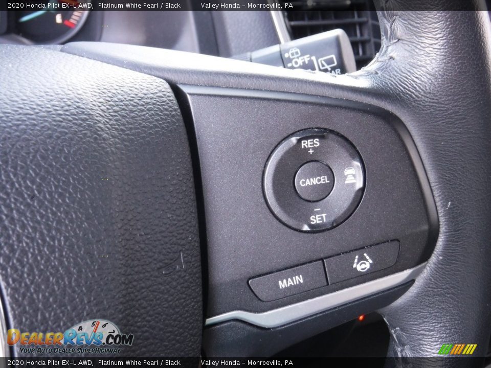 2020 Honda Pilot EX-L AWD Platinum White Pearl / Black Photo #28