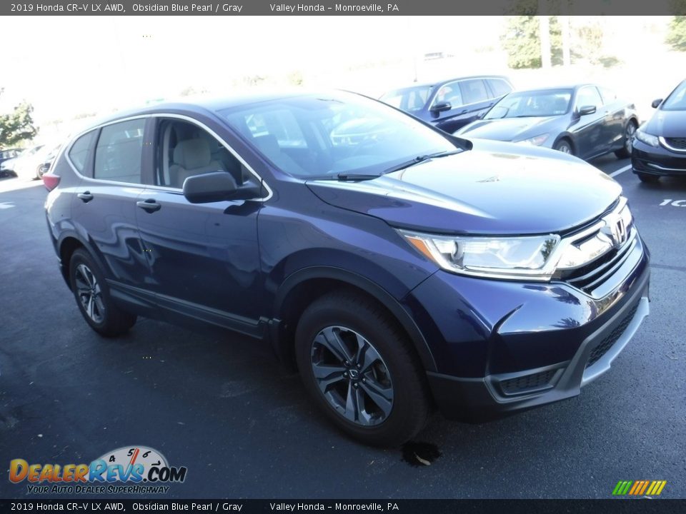 2019 Honda CR-V LX AWD Obsidian Blue Pearl / Gray Photo #6