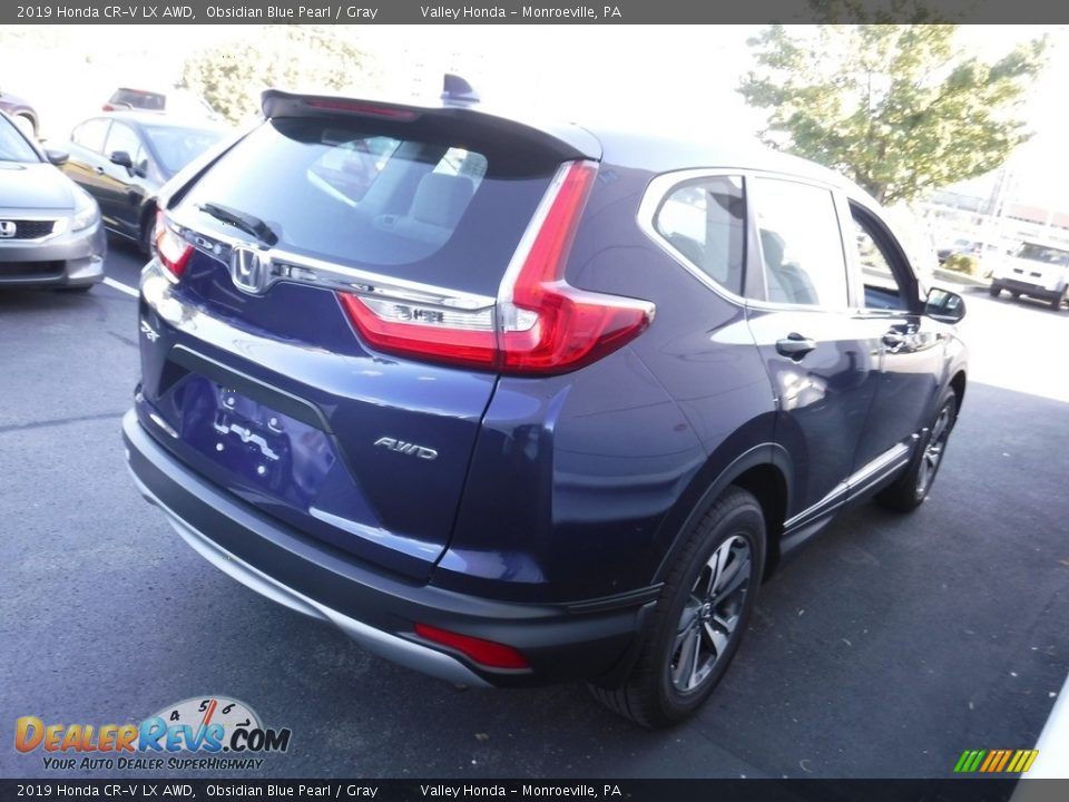 2019 Honda CR-V LX AWD Obsidian Blue Pearl / Gray Photo #7