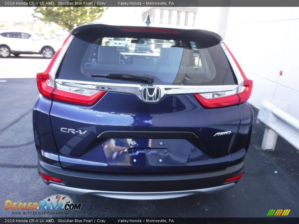 2019 Honda CR-V LX AWD Obsidian Blue Pearl / Gray Photo #8