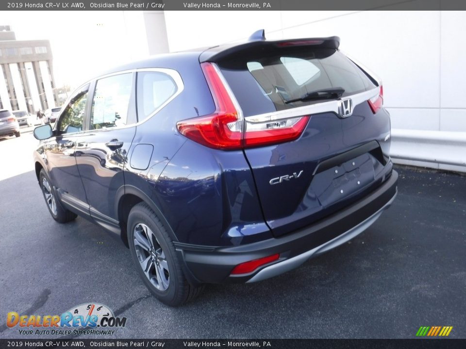 2019 Honda CR-V LX AWD Obsidian Blue Pearl / Gray Photo #9