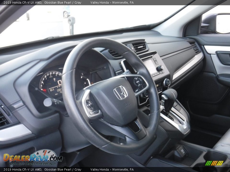 2019 Honda CR-V LX AWD Obsidian Blue Pearl / Gray Photo #11