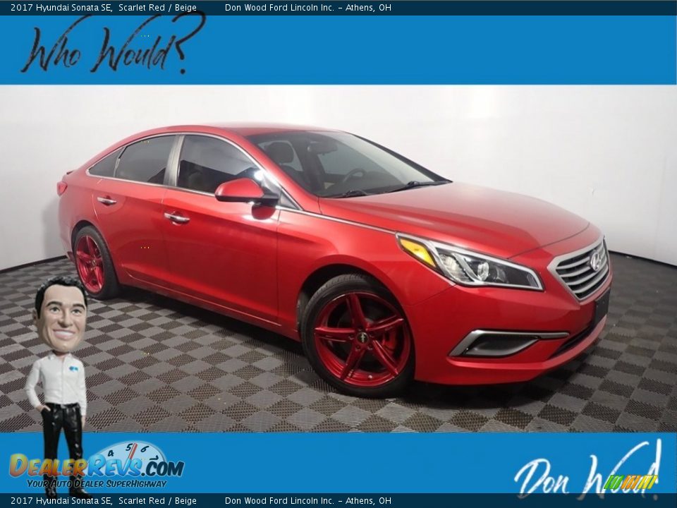 2017 Hyundai Sonata SE Scarlet Red / Beige Photo #1