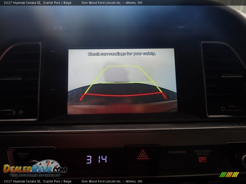 2017 Hyundai Sonata SE Scarlet Red / Beige Photo #2